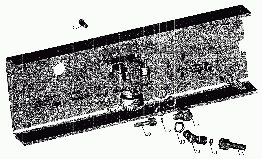 Установка ускорительного клапана и присоединительной арматуры на МАЗ-630308 1
